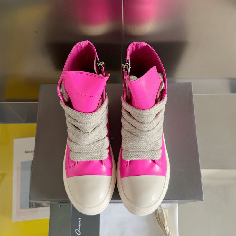 Rick Owens High-top Sneakers - Pink Unisex Streetwear Limited Edition - **Rick Owens Burgundy Low-Top Sneakers: A Fusion of Bold Design and Superior Craftsmanship** Introducing the
