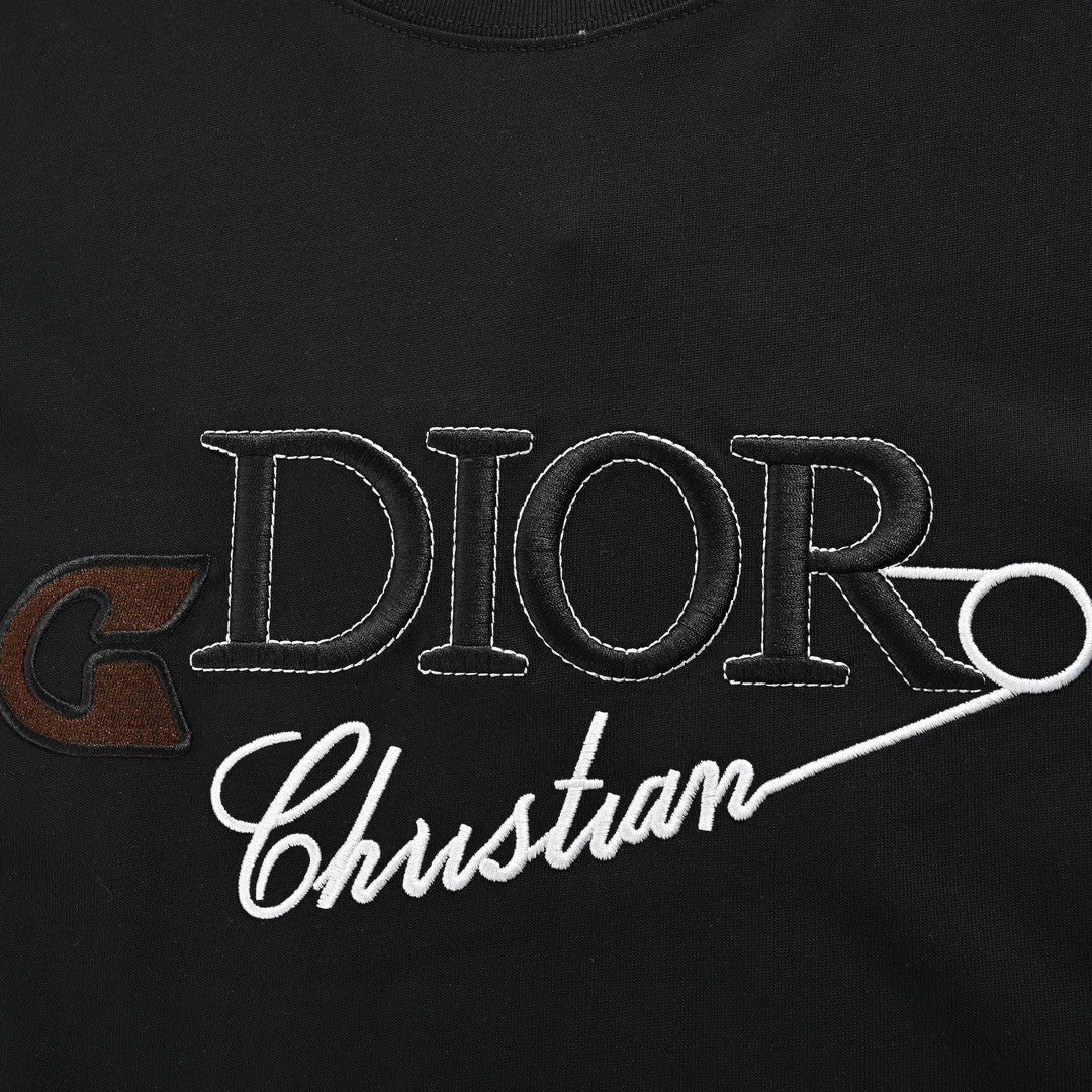 Camiseta negra gráfica Dior Christian