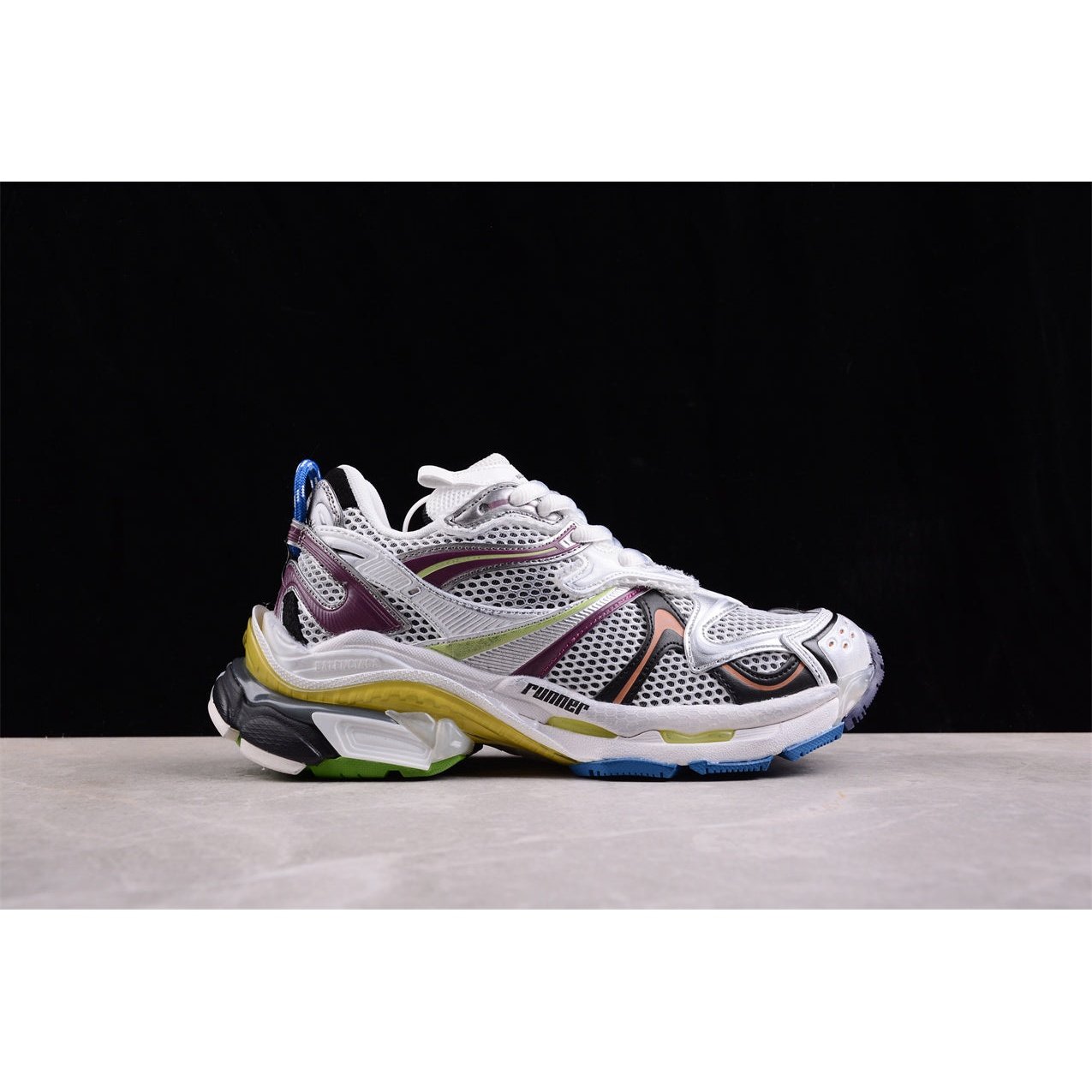 BALENCIAGA Runner - Multicolored Sneakers Unisex Streetwear Limited Edition - Introducing the BALENCIAGA Runner in Multicolored, a dynamic blend of style and performance. These sneakers