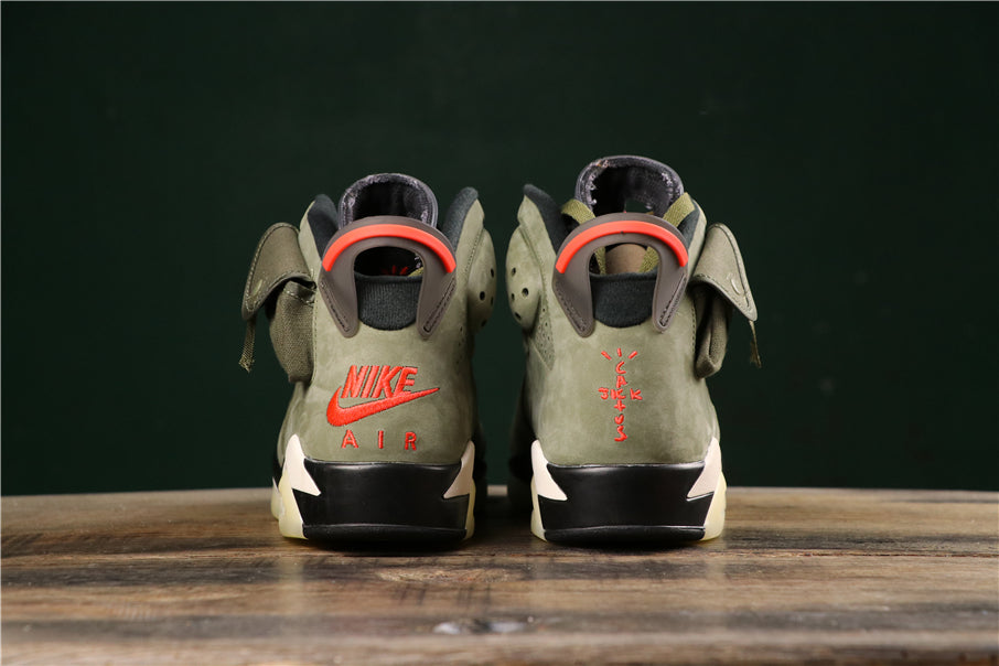 Jordan 6 Retro 'travis Scott - Medium Olive' - Black Unisex Streetwear Limited Edition - **Product Description for Air Jordan 6 Retro 'Travis Scott - Medium Olive'** The Air Jordan