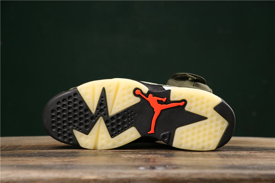 Jordan 6 Retro 'travis Scott - Medium Olive' - Black Unisex Streetwear Limited Edition - **Product Description for Air Jordan 6 Retro 'Travis Scott - Medium Olive'** The Air Jordan