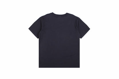 Dior T-shirt With Minimalist Logo - Blue Unisex Streetwear Limited Edition - <p dir='ltr'><span>Navy blue t-shirt featuring a small, minimalist Dior logo on the chest. Simple