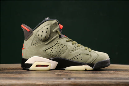 Jordan 6 Retro 'travis Scott - Medium Olive' - Black Unisex Streetwear Limited Edition - **Product Description for Air Jordan 6 Retro 'Travis Scott - Medium Olive'** The Air Jordan