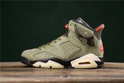 Jordan 6 Retro 'travis Scott - Medium Olive' - Black Unisex Streetwear Limited Edition - **Product Description for Air Jordan 6 Retro 'Travis Scott - Medium Olive'** The Air Jordan