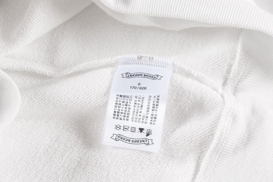 CHROME Hearts Cross Patch Sweatshirt - White Unisex Streetwear Limited Edition