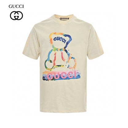 Gucci Teddy Bear Graphic T-shirt - Red Unisex Streetwear Limited Edition - <span>This Gucci t-shirt features a playful and vibrant design with a colorful teddy bear graphic