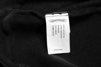 CHROME Hearts Rhinestone Network Sweatshirt Washed - Black Unisex Streetwear Limited Edition