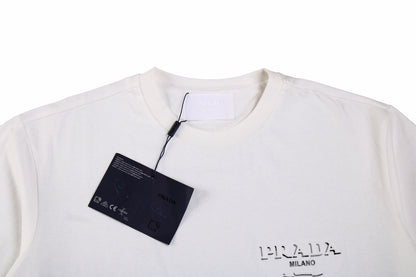 Prada Milano T-shirt (white) Unisex Streetwear Limited Edition - <span>Elegant white t-shirt featuring the Prada Milano logo on the chest. Crafted from premium cotton