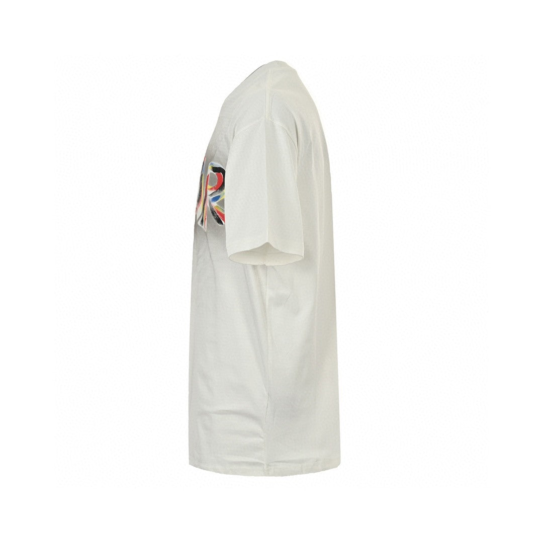 Dior Artistic Logo T-shirt (white) Unisex Streetwear Limited Edition - The Dior Artistic Logo T-Shirt in white is a vibrant and eye-catching piece that showcases