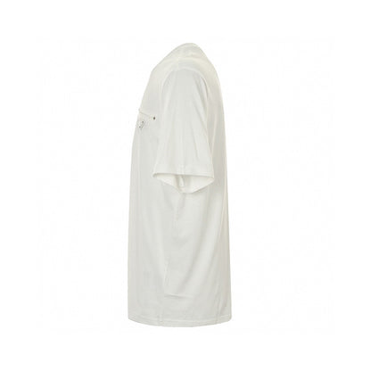 Prada T-shirt - White Unisex Streetwear Limited Edition - This Prada t-shirt features a minimalist white design. It has a small chest pocket with