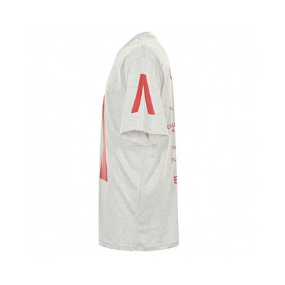 Balenciaga Logo Graphic T-shirt (gray) - Red Unisex Streetwear Limited Edition - The Balenciaga Red Logo Graphic T-Shirt in gray offers a bold and contemporary look. Featuring