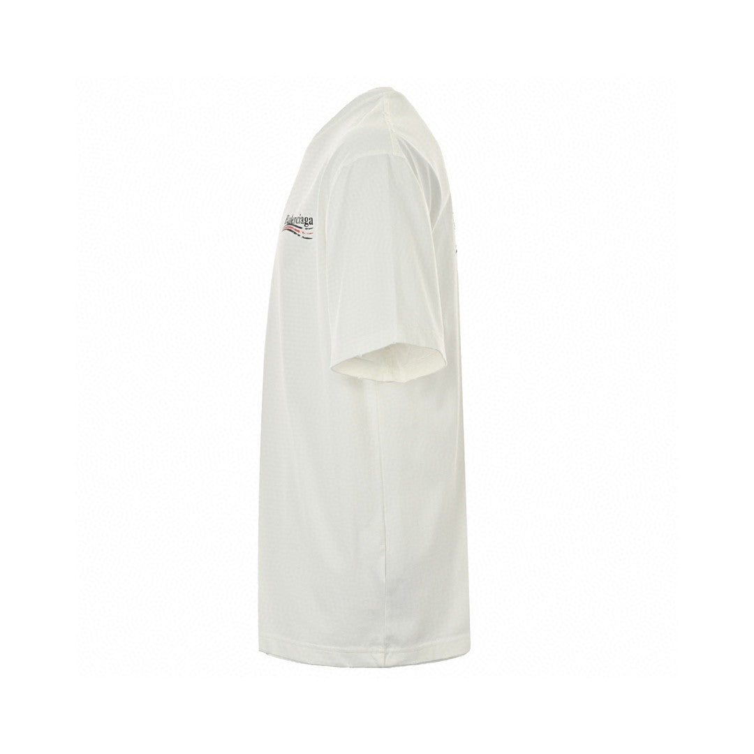 Balenciaga Political Campaign T-shirt (white) Unisex Streetwear Limited Edition - The Balenciaga Political Campaign T-Shirt in white combines simplicity with a statement. Made from high-quality