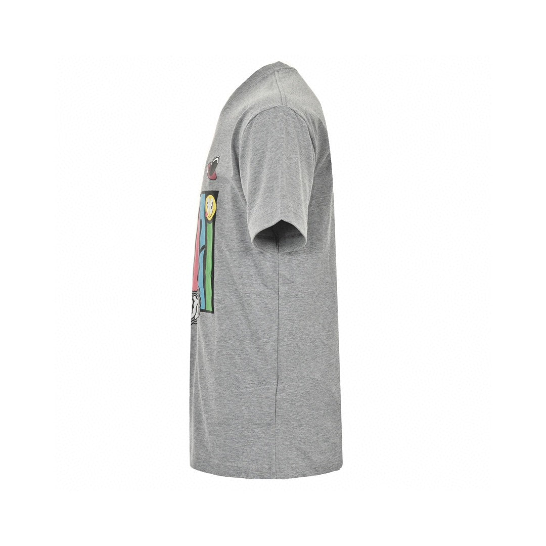 Gucci Cartoon Graphic T-shirt (grey) Unisex Streetwear Limited Edition - This grey Gucci T-shirt features a playful and vibrant cartoon graphic design. The front showcases