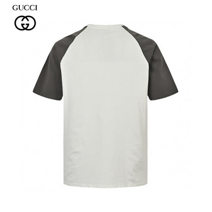 Gucci Two-tone T-shirt With Gg Logo - White Unisex Streetwear Limited Edition - This Gucci Two-Tone T-Shirt offers a sleek and stylish take on casual wear. Crafted from
