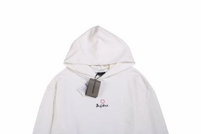 Balenciaga Be Yourself Hoodie - White Unisex Streetwear Limited Edition - This Balenciaga hoodie features a simple yet impactful 'Be Yourself' embroidery on the chest. Crafted