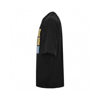 Prada Pop Art Logo T-shirt (black) Unisex Streetwear Limited Edition - The Prada Pop Art Logo T-Shirt in black features a playful and colorful design inspired
