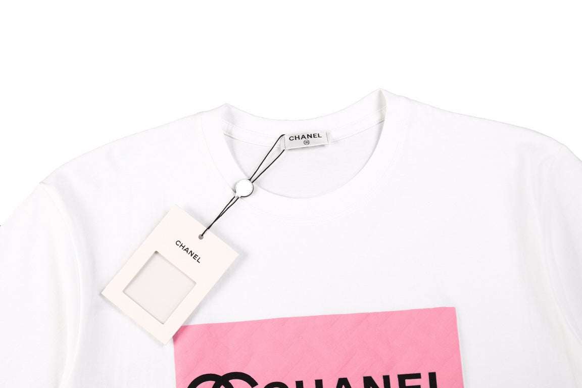 Chanel Classic Logo T-shirt - Black Unisex Streetwear Limited Edition - This white Chanel t-shirt is a timeless piece, featuring the iconic Chanel logo in black