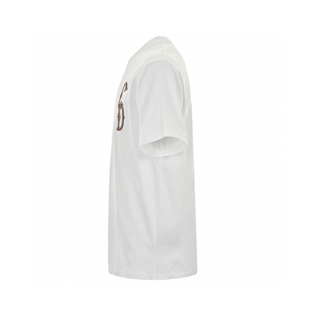 Dior Embroidered Cd Logo T-shirt (white) Unisex Streetwear Limited Edition - The Dior Embroidered CD Logo T-Shirt in white offers a refined blend of luxury and