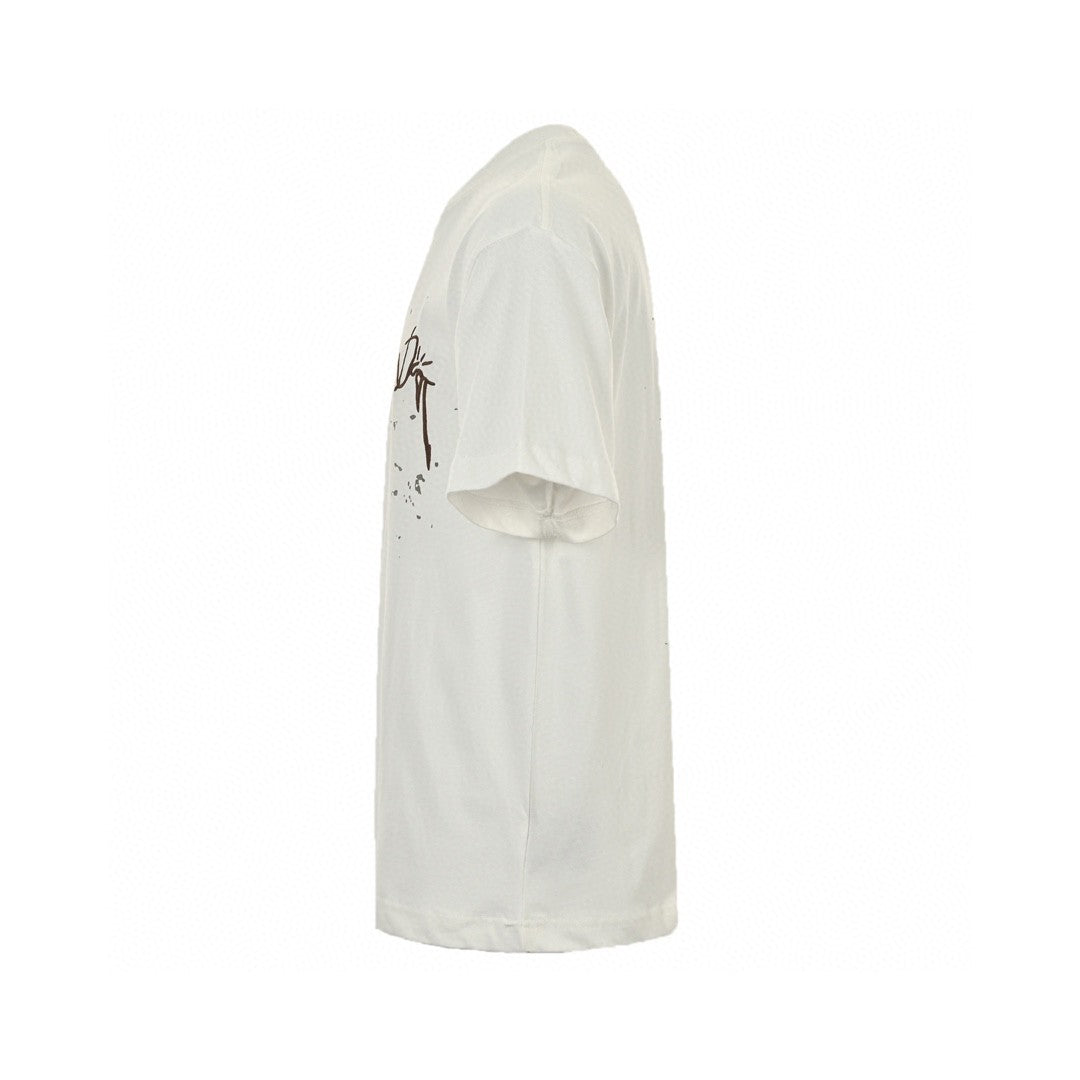 Dior Artistic Splatter T-shirt (white) Unisex Streetwear Limited Edition - The Dior Artistic Splatter T-Shirt in white is a refined yet avant-garde piece that embodies