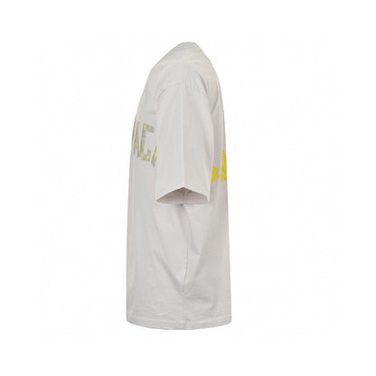 Balenciaga Pastel Logo T-shirt In Off-white Unisex Streetwear Limited Edition - The Balenciaga Pastel Logo T-Shirt in off-white offers a blend of casual style and luxurious