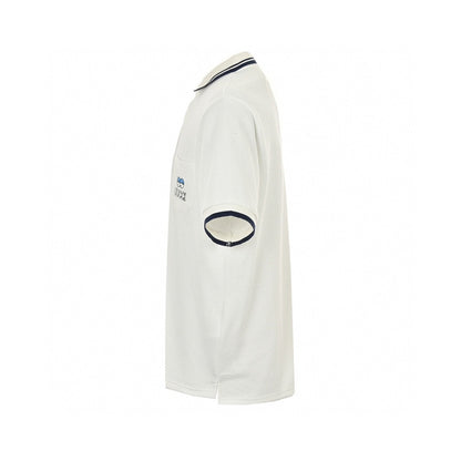 Gucci Polo Shirt - White Unisex Streetwear Limited Edition - This Gucci polo shirt features a clean white design with navy trim on the collar