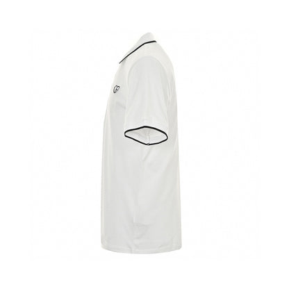Dior Polo Shirt - White Unisex Streetwear Limited Edition - This Dior polo shirt features a classic design with a white color and black trim