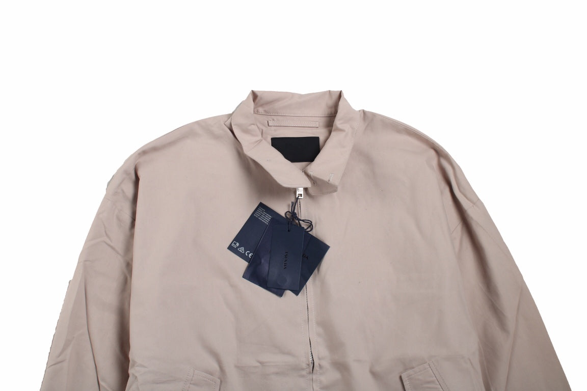 Dior Bomber Jacket - Beige Unisex Streetwear Limited Edition - This Dior jacket features a beige design with a zip-up front. It has two side