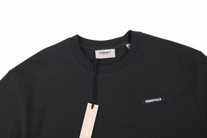 Fear Of God Essentials Logo T-shirt - - Black Unisex Streetwear Limited Edition - This sleek black t-shirt from Fear of God Essentials features the brand's logo subtly placed
