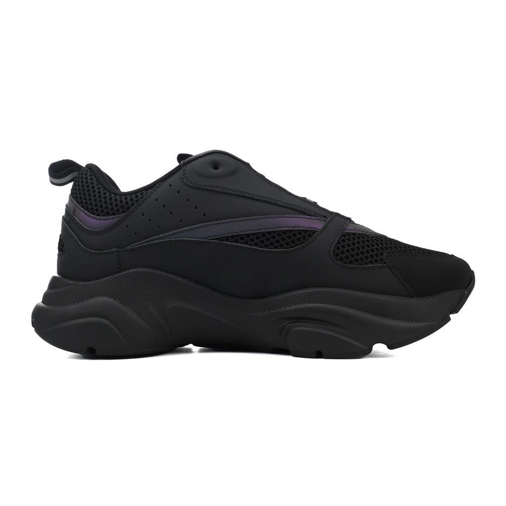 DIOR B22 Reflective Sneakers - Black Unisex Streetwear Limited Edition