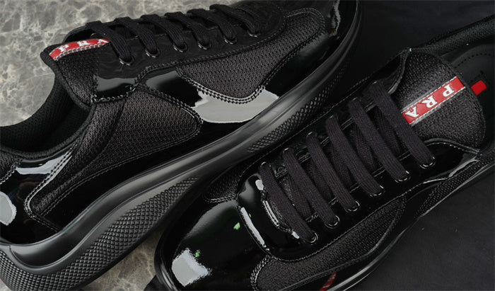 PRADA America's Cup Sneakers - Black Unisex Streetwear Limited Edition