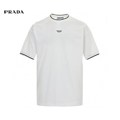 Prada Milano T-shirt - White Unisex Streetwear Limited Edition - <span>This Prada Milano t-shirt offers a minimalist and elegant design. The white cotton fabric is