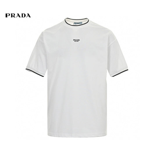 Prada Milano T-shirt - White Unisex Streetwear Limited Edition - <span>This Prada Milano t-shirt offers a minimalist and elegant design. The white cotton fabric is