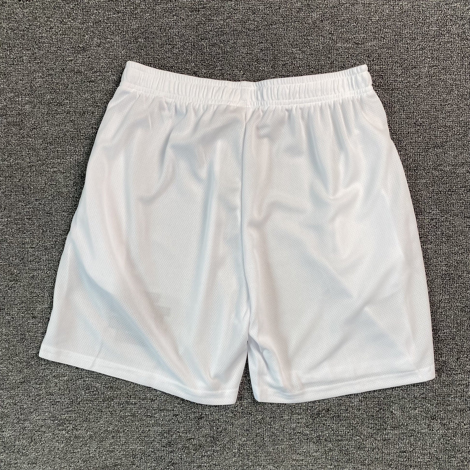 ERIC Emanuel Ee Basic Shorts - Grey - Maroon - White Unisex Streetwear Limited Edition - The ERIC EMMANUEL EE BASIC SHORTS WHITE/GREY/MAROON - REPLICA seamlessly blend luxury streetwear aesthetics wit