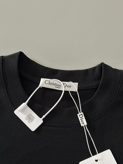 Dior Oblique Embroidered Polo Shirt Unisex Streetwear Limited Edition