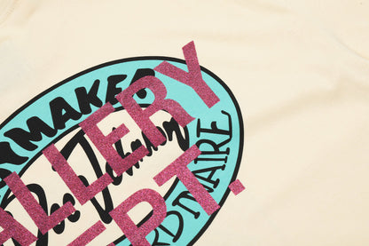 GALLERY Dept. 23ss Dead Batteries Tee T-Shirt - Cream Unisex Streetwear Limited Edition - **Gallery Dept. 'My Batteries Died!' T-Shirt** Step into the realm of art and fashion with