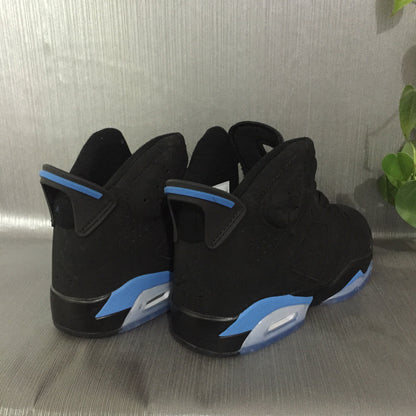 Jordan 6 Retro 'black University Blue' Unisex Streetwear Limited Edition - Introducing the Air Jordan 6 Retro 'Black University Blue,' a sneaker that masterfully blends classic