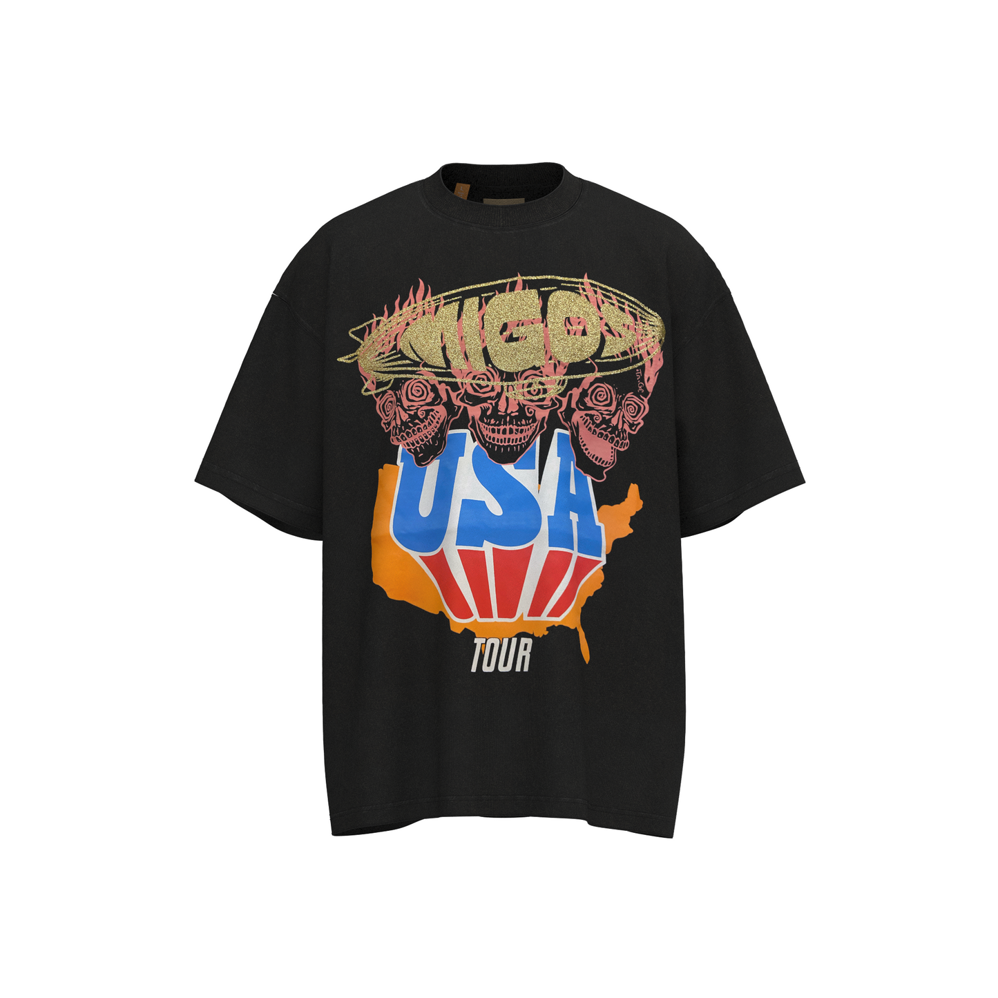 GALLERY Dept Jogger Pants - Black Unisex Streetwear Limited Edition - The Gallery Dept. 'USA Tour' Tee is a striking piece that adds a bold statement
