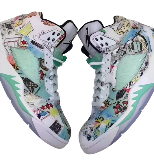 Jordan 5 Retro doernbecher - Black Unisex Streetwear Limited Edition