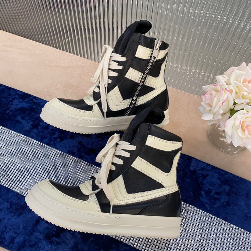 Rick Owens Geobasket Sneakers - And White - Black Unisex Streetwear Limited Edition - ### Rick Owens Geobasket Sneakers - Black and White Introducing the Rick Owens Geobasket Sneakers