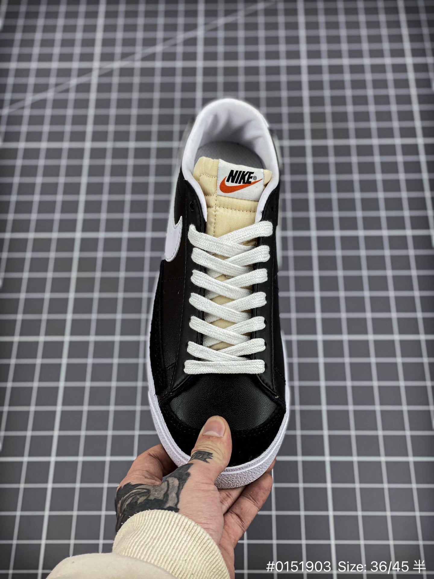 The Nike Blazer Low '1977 Vintage - Black Unisex Streetwear Limited Edition - The Nike Blazer Low '1977 Vintage Black and White offers a clean, minimalist take on