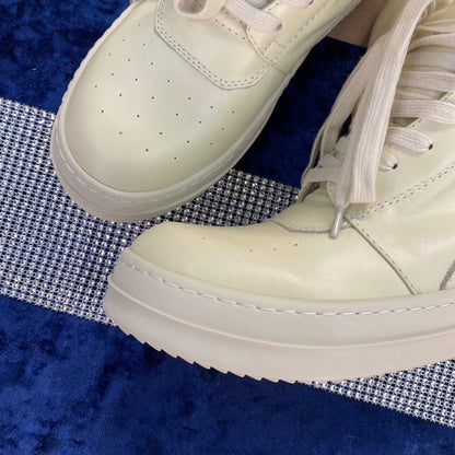 Rick Owens Geobasket Sneakers - - Cream Unisex Streetwear Limited Edition - ### Rick Owens Geobasket Sneakers - Cream Introducing the Rick Owens Geobasket Sneakers in a
