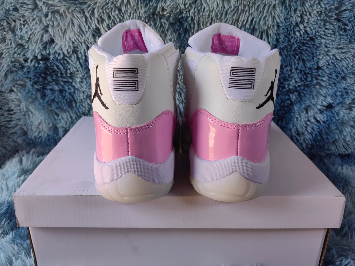 JORDAN 11 - Pink Unisex Streetwear Limited Edition - The Air Jordan 11 in Pink and White is a fresh and vibrant take on
