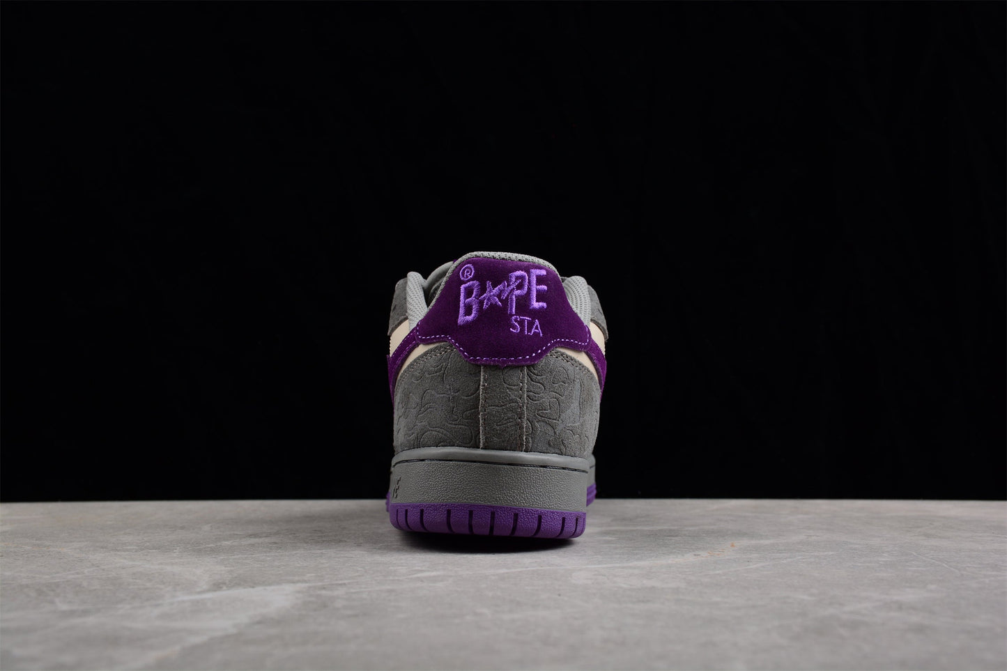 BAPE Sta Low-top Sneakers In Grey And - Purple Unisex Streetwear Limited Edition - **BAPE STA Low-Top Sneakers in Grey and Purple** Elevate your sneaker collection with the BAPE
