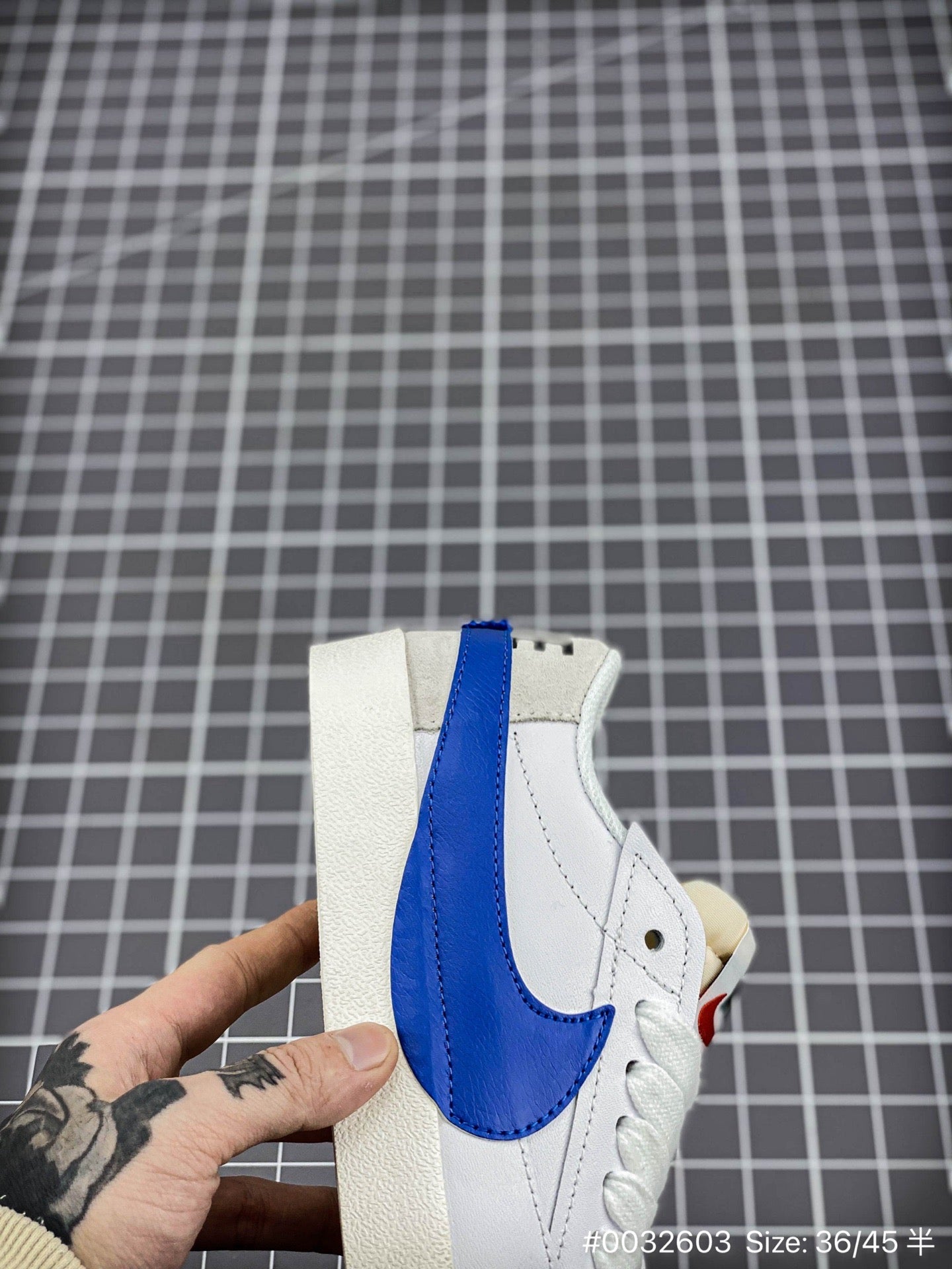 Nike Blazer Low1977 Jumbo - White Unisex Streetwear Limited Edition - The Nike Blazer Low '1977 Jumbo in White and Blue reinvents the classic silhouette with