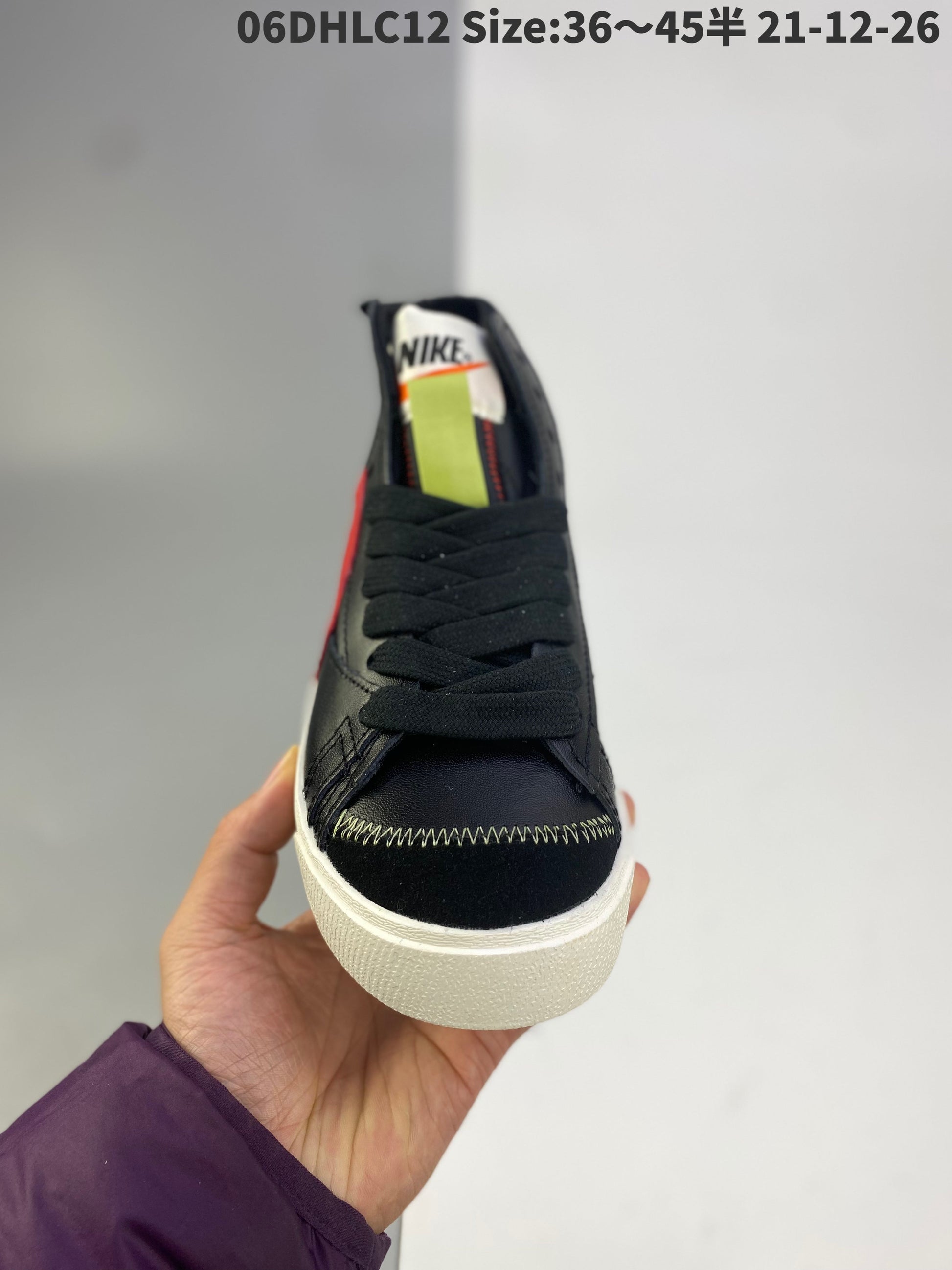 Nike Blazer Mid'1977 Jumbo - Black Unisex Streetwear Limited Edition - The Nike Blazer Mid '1977 Jumbo in Black, Red, and Blue reimagines the classic Blazer