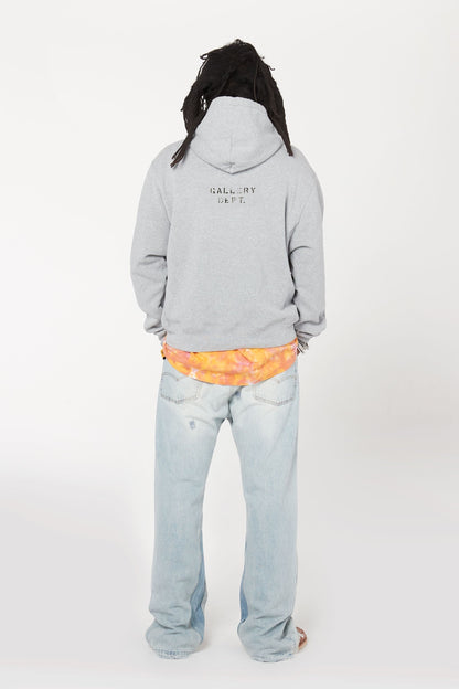 GALLERY Dept Logo Hoodie - Black Unisex Streetwear Limited Edition - **Gallery Dept. Grey Hoodie: Detailed Product Description** Elevate your casual wardrobe with the Gallery Dept.