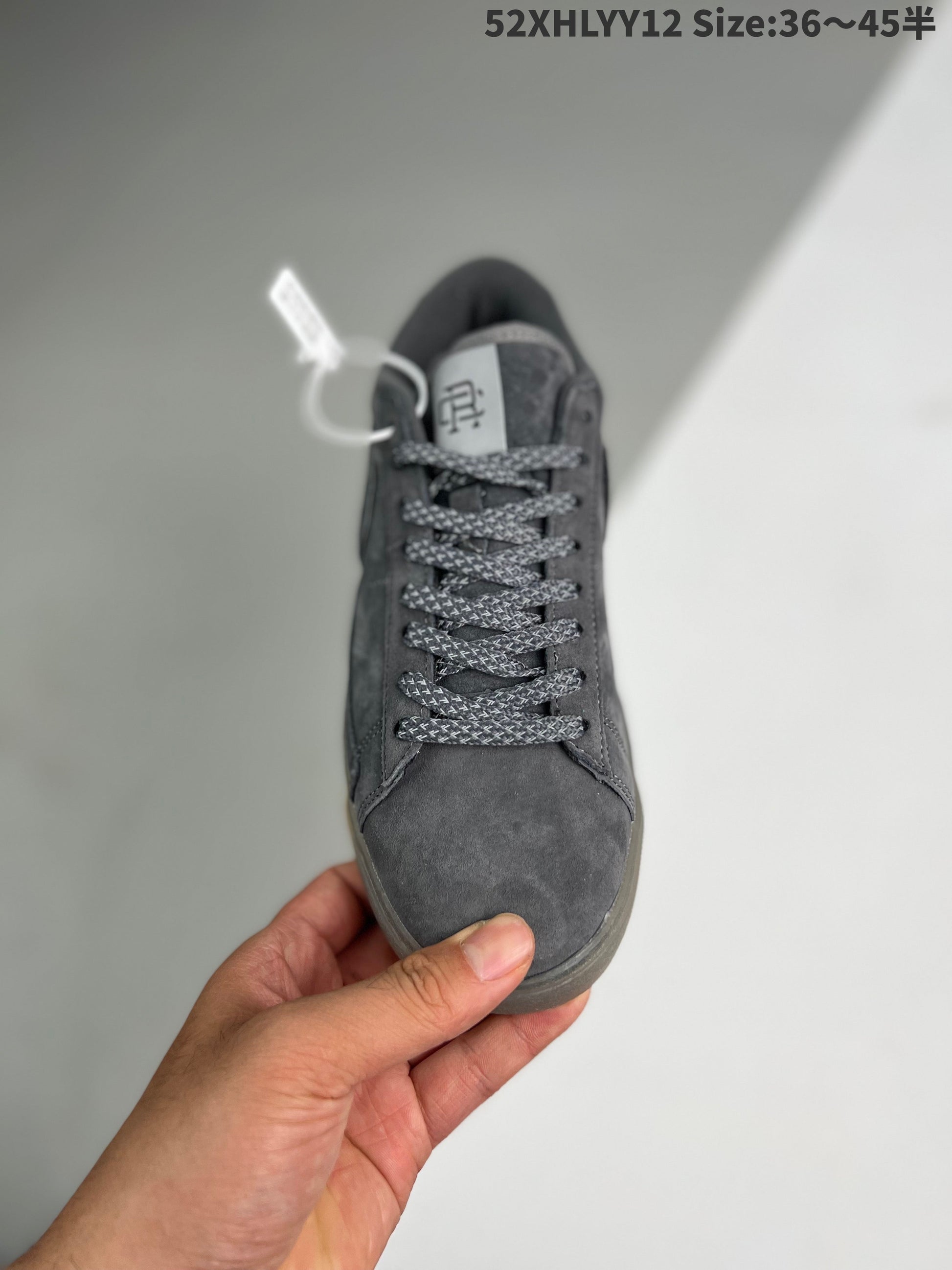 Nike Blazer Low - Reigning Champ2.0 - Red Unisex Streetwear Limited Edition - The Nike Blazer Low x Reigning Champ 2.0 in grey suede with a reflective 3M