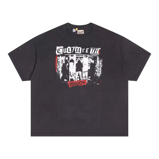 Gallery Dept. Vintage Jogger Pants - Black Unisex Streetwear Limited Edition - **Gallery Dept. x Migos 'Culture III' T-Shirt** Step into the world of hip-hop and streetwear