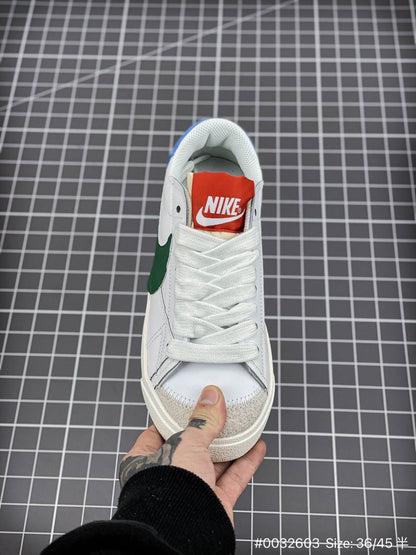 Nike Blazer Low '1977 Jumbo - White Unisex Streetwear Limited Edition - The Nike Blazer Low '1977 Jumbo in white and blue brings bold, modern flair to