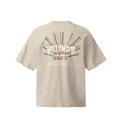GALLERY Dept 24ss T-Shirt - Beige Unisex Streetwear Limited Edition - Introducing the Gallery Dept. Hollywood Dept. Tee, a striking addition to any fashion-forward wardrobe. This